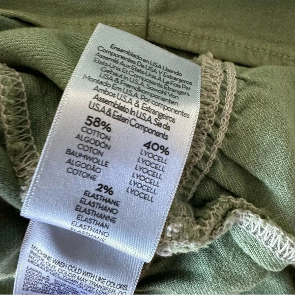 Mother The Ruffle Mini Skirt Size 30 Loden Frost Green Denim Tiered Side Zip - Picture 7 of 11